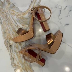 Christian Louboutin Nude Clear Strap Heels – Size 36.5